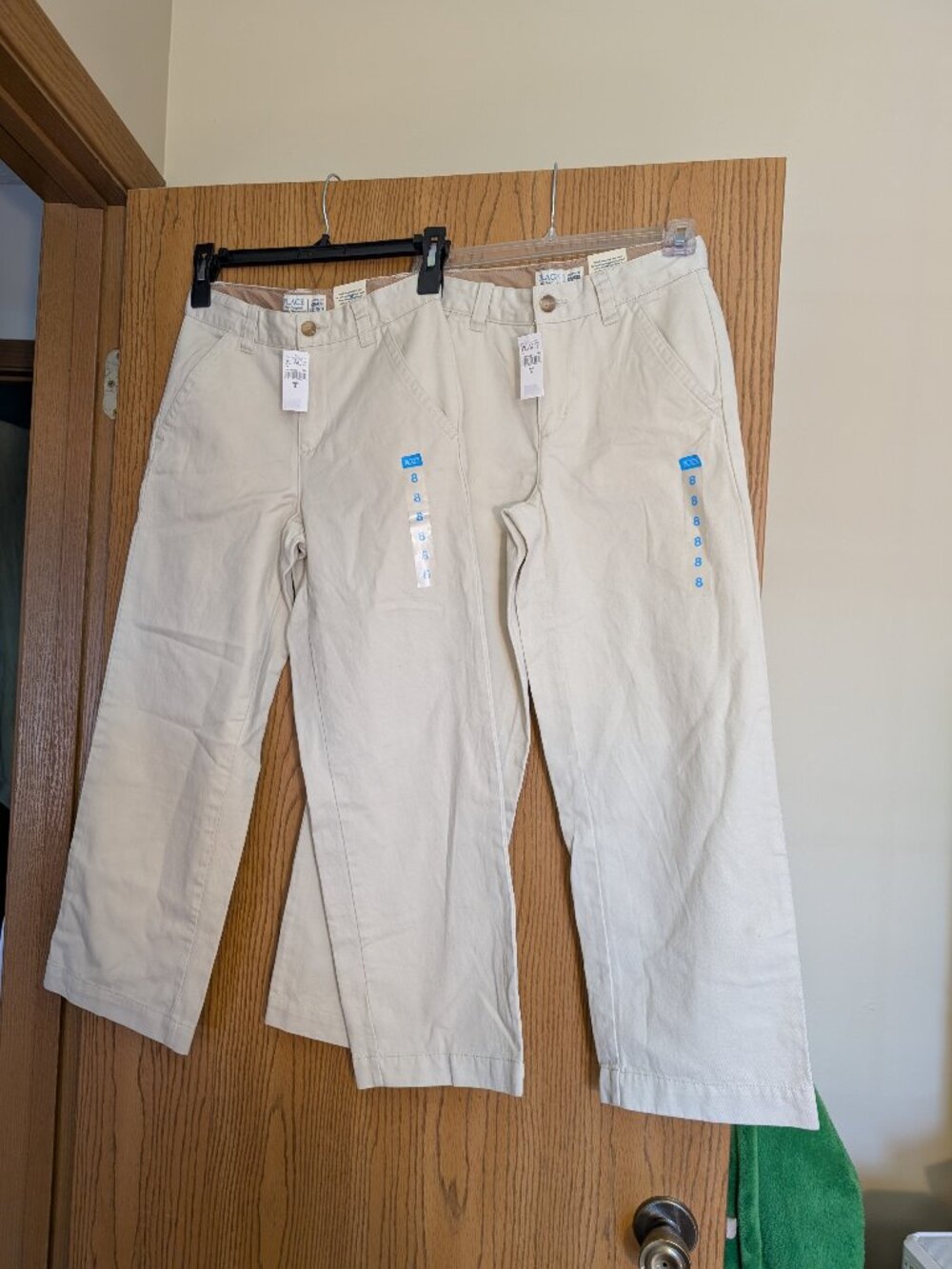 2 pairs of Childrens Place Boys Khaki Pants, Size 8 New with Tags